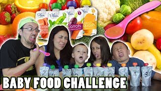 BABY FOOD CHALLENGE Fruits amp Vegetables amp Meat FUNnel V Fam [upl. by Kristian]