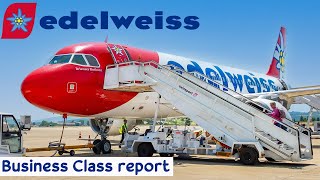 EDELWEISS Airbus A320 from Preveza to Zurich  Flight report Business Class 2023 [upl. by Nnarual]