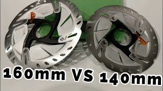 Shimano Ultegra SMRT800 Rotors 140mm vs 160mm [upl. by Kirsteni]