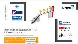 Base salarios devengados PTU Contpaqi Nominas [upl. by Iviv]