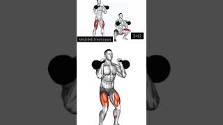 kettlebell front squat  Body building workout youtubeshorts [upl. by Daven]