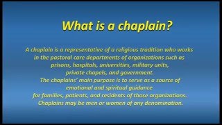 What is a chaplain [upl. by Kelwin]