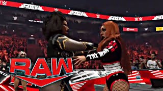 WWE 2K24 RAW BECKY LYNCH VS EVELYN W BRITNEY SMITH [upl. by Yntrok537]