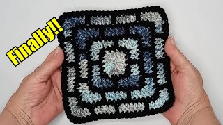 Crochet  A Tutorial With Variegated Yarn Stained Glass Mosaic Granny Square Pinterest Inspired [upl. by Lauhsoj407]