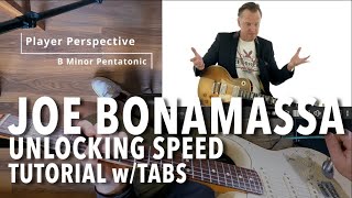 Joe Bonamassa Pentatonic Speed Exercise Tutorial with Tabs [upl. by Ainatit]