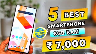 8GB RAM  Top 5 Best Smartphone Under 7000 in 2023  Best Phone Under 7000 [upl. by Peppy]