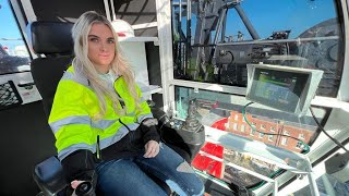 Young crane driver scales new heights as only woman in the job [upl. by Flower688]