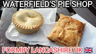 WATERFIELDS PIE SHOP FORMBY UK BRITISH FOOD [upl. by Acinoev297]