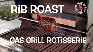 Rotisserie Ribeye Roast on the Gas Grill [upl. by Imugem]