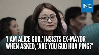 I am Alice Guo insists exmayor when asked Are you Guo Hua Ping [upl. by Ephrem642]