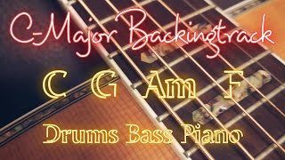 CMajor Backing Track  Drums Bass Piano  Track Nr 5 [upl. by Saravat]