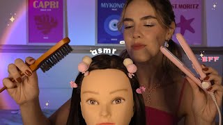 ASMR POV  AQUELA AMIGA QUE AMA MEXER NO SEU CABELO 💇🏼🧸 sons de escova spray sons de água [upl. by Mich]