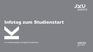 Infotag zum Studienstart  JKU Linz [upl. by Carrelli]