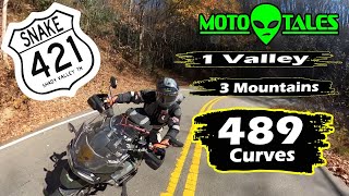 Dissecting The Snake part 1  Rt 421 Shady Valley 489 curves 3 mountains and the valley 4k [upl. by Enaid]