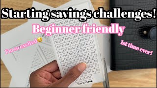 Starting savings challenges for the 1st time beginner friendly just START [upl. by Melitta]