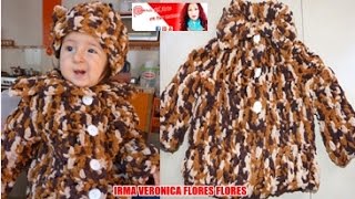 CHAQUETA YO SAQUITO PARA BEBE DE 1 AÑO TEJIDO A CROCHET PASO A APSO [upl. by Ardnwahsal462]