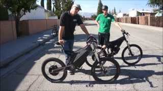 Stealth Bomber VS HPC XC2 4500W Electric Bike Comparison and Race [upl. by Anert]