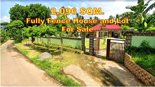 HOUSE and LOT FOR SALE PROPERTY 149 2096 SQM FULLY FENCE PERIMETER TCT DOLORES QUEZON [upl. by Arul]