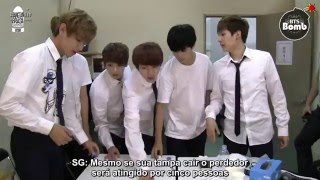 LEGENDADO BANGTAN BOMB BTS Match 2 A disputa da tampa de garrafa [upl. by Annail386]