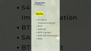 SAP Jobs SAP CPI Developer with BTP Needed  People Prime SAP Jobs [upl. by Hump926]