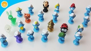 New Lidl stikeez Smurfs The lost village Smurfs full collection album Blue Orange [upl. by Albertine]