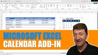 Mini Calendar AddIn for Excel and a little VBA code [upl. by Congdon]