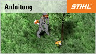 MähtechnikTipp Auskesseln mit einer STIHL Motorsense [upl. by Bashuk]