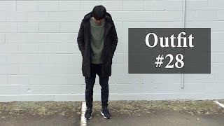 OOTD 28  quotArmy Greenquot Ft HampM Oversized Sweater Military Jacket Nike Tech Fleece amp Ultra Boost [upl. by Aserehs]