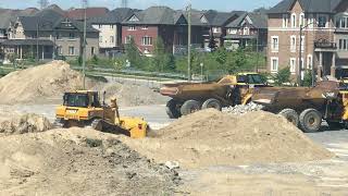 Clearing field before construction Windfields Farm Oshawa Ontario [upl. by Cadell]