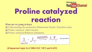 Proline catalyzed reactions Organocatalysis [upl. by Nerraf]