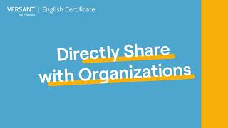 Versant by Pearson English Certificate  Sharing Your Certificate [upl. by Jenn]