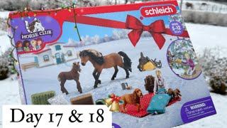 Schleich Horse Club Advent Calendar 2023  Day 17 amp 18 [upl. by Kanya]