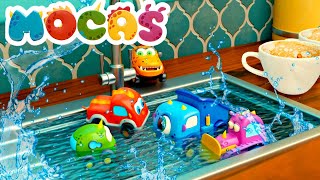 Full episodes of Mocas little monster cars cartoons for kids Funny adventures of the monster cars [upl. by Lejeune]