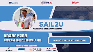 Riccardo Pianosi campione europeo formula kite in live Sail2u 🌊 alle 2020 [upl. by Khalin]