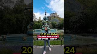 custo de vida em Edimburgo na Escócia 2022 vs 2024 shorts escocia intercambio morarfora [upl. by Sigismondo]