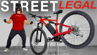 Best Street Legal EMTB Build  No License Electric Mountain Bike DIY [upl. by Nisen]