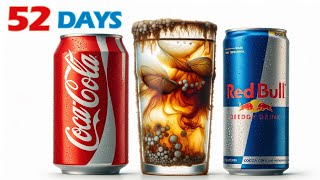 52 Days of Transformation CocaCola vs Red Bull Evaporation amp Mold Growth [upl. by Rockie]