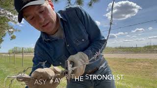 HOW TO SPLICE BARBED WIRE THE EASY WAY [upl. by Corrianne]