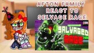 AFTON FAMILY REACT TO SALVAGE RAGE 🔥 GACHA CLUB ✨🎶 [upl. by Pestana]