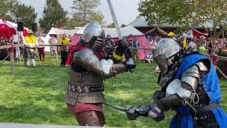 Medieval Knights fight with Greatswords at Renaissance Festive in Salt Lake City [upl. by Darrej]