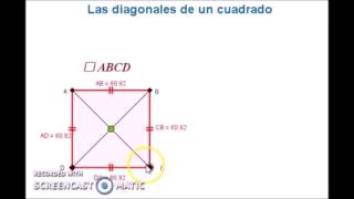 Demostración de las diagonales de un cuadrado [upl. by Philis]