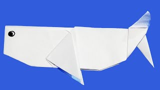 How to make a Paper Whale Origami  Easy Origami Whale  Paper Animal Crafts [upl. by Jackelyn]