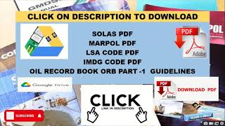 SOLAS  MARPOL MARINE EBOOKS  LSA CODE  IMDG CODE  ORB GOOGLE DRIVE DOWNLOAD LINK IN DESCRIPTION [upl. by Nirot754]