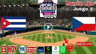 Cuba vs República Checa en vivo donde ver a que hora juega Cuba vs Checa Pequeñas Ligas 2024 [upl. by Nnylaehs]