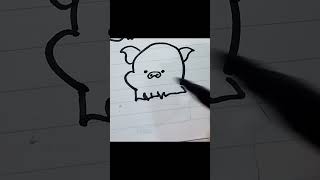 Draw a cute pig asmr kiddraws cartooncharacter drawinglessonsforkids cartooncharacters [upl. by Anneres13]