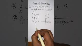 Length of perpendicular from origin to the line 4x3y20 maths mathtricks [upl. by Orag]