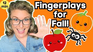 Autumn Fingerplays for Children Fun Kids Songs amp Nursery Rhymes for Fall  Learn with Miss Caitlin [upl. by Marci]