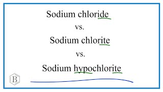 Sodium chloride Sodium chlorite and Sodium Hypochlorite [upl. by Ymirej]