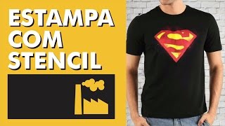 Como estampar camiseta com Stencil  Fábrica de Ideias [upl. by Eno]