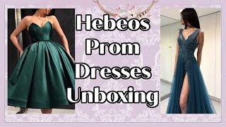 Hebeos Prom Dresses Unboxing amp Review [upl. by Arolf]